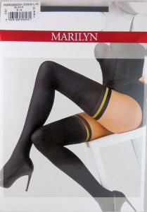 Marilyn COCO L15 R3/4 pończochy samonośne black